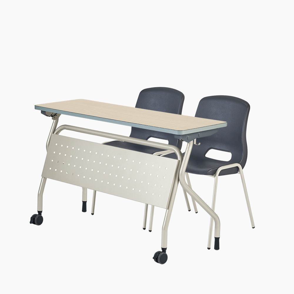 Folding Desk - 맥스 2인 세트 (라운드)