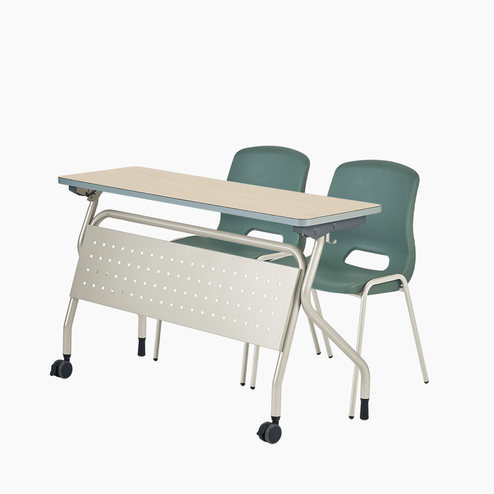 Folding Desk - 맥스 2인 세트 (라운드)